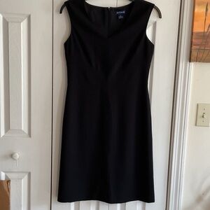 Ann Taylor Black Sleeveless Midi Sheath Dress